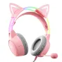Discontinued - Gaming headphones ONIKUMA X15Pro Pink Cats Ears X15PROP with cat ear