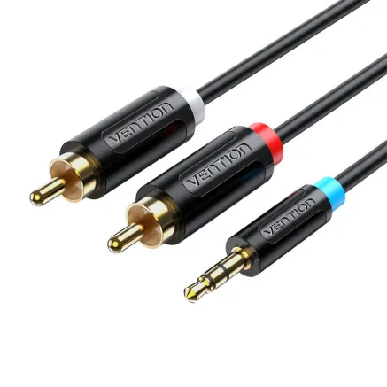 Cable Audio Adapter 3.5mm Male to 2x Male RCA Vention BCLBK 8m Black BCLBK