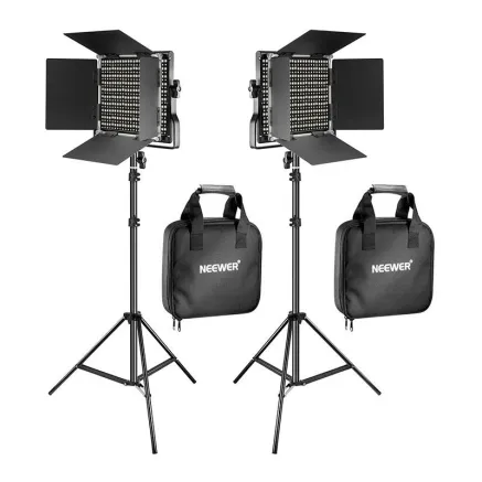 Kit Neewer 660 Bi Color LED, two lamps 40W 3200-5600K B073XJN7XL