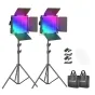 Discontinued - Neewer 660 PRO RGB LED studio set, two 50W 3200-5600K lamps + tripods + gates B08M5SCZLT