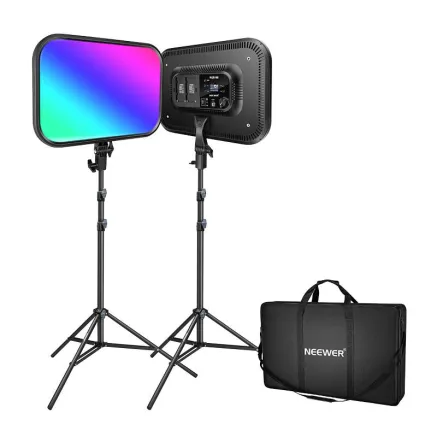 Kit Neewer RGB168 RGB LED, two lamps 60W 2500-8500K B09P4NDP1N