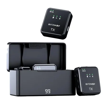 Wireless Microphone BlitzWolf, BW-SX63, 1000mAh (black) BW-SX63