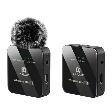 Wireless Lavalier Microphone PULUZ 1 TX + 1 RX PU3153B