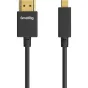 SmallRig 3042 HDMI mikro į HDMI kabelis 100 cm - ultraplonas dizainas, HDMI 2.0, palaiko 4K60Hz, auksu apdailinti jungtukai