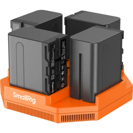 SMALLRIG 4834 NP-F970 4-CHANNEL CAMERA BATTERY CHARGER & 4-BATTERY KIT 4834