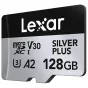 Memory Cards - LEXAR MICROSDXC PROFESSIONAL SILVER PLUS UHS-I/U3/A2/4K R205/W150 (V30) 128GB LMSSIPL128G-BNANG - quick order from manufacturer