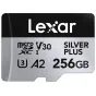 New products - LEXAR MICROSDXC PROFESSIONAL SILVER PLUS UHS-I/U3/A2/4K R205/W150 (V30) 256GB LMSSIPL256G-BNANG - quick order from manufacturer
