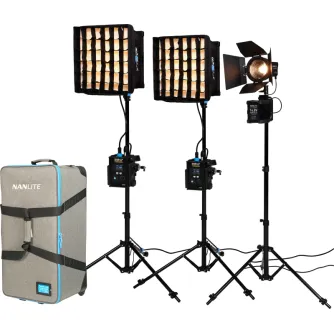 Light Panels - NANLITE PAVOSLIM 60B & FORZA 60B II KIT 60B X2 + FORZA 60BII - 3-LIGHT KIT WITH LIGHT STAND 01-006 FORZA 60BII-3 - quick order from manufacturer