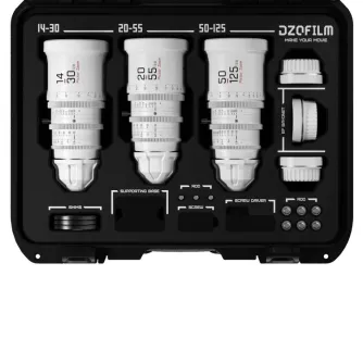 New products - DZOFILM Pictor Zoom 3-Lens Kit (14-30/20-55/50-125 T2.8) White - quick order from manufacturer