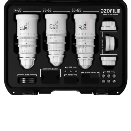 DZOFILM Pictor Zoom 3-Lens Kit (14-30/20-55/50-125 T2.8) White