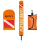 Discontinued - Mares Buoy Diver Below in bright orange - 160cm length with 20m of line