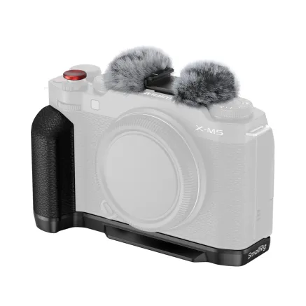 SmallRig 4876 L Shape Mount Plate with Silicone Handle for FUJIFILM X M5 (Black) 4876