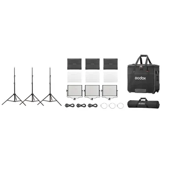 Light Panels - Godox Studio LED Light Panel 3 Light Kit P120BI K2 P120BI K2 - quick order from manufacturer