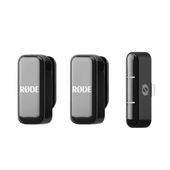 Wireless Lavalier Microphones - RODE Wireless Micro Lightning Black double kit ultra compact microphone for - buy today in Master Foto store and with delivery Best choise selected by experts