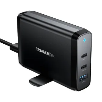 AC Adapters, Power Cords - Desktop Charger 2xUSB-C 1xUSB-A 140W GaN (black) - quick order from manufacturer