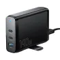 AC Adapters, Power Cords - Desktop Charger 2xUSB-C 1xUSB-A 140W GaN (black) - quick order from manufacturer