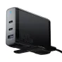 AC Adapters, Power Cords - Desktop Charger 2xUSB-C 1xUSB-A 140W GaN (black) - quick order from manufacturer