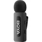 Boya BY-V10 V2 bevilnio lavalier mikrofono siųstuvas su USB-C jungtimi ir vėjo apsauga aiškiems garso įrašams