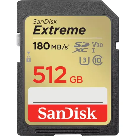Sandisk memory card SDXC 512GB Extreme SDSDXVV-512G-GNCIN