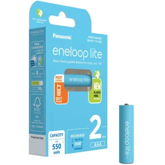 PanasonicBatteriesPanasonicenelooprechargeablebatteryLiteAAA5502BPBK-4LCCE2BE
