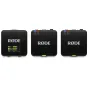 Rode Wireless GO III bevielių mikrofonų sistema su dviem siųstuvais ir imtuvu, 32-bit float įrašymas, kompaktiškas dizainas ir USB-C jungtis interviu ir vlogams.