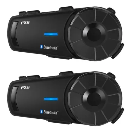 Fodsports FX8 motorcycle intercom two-pack (black) FX8 2 pack