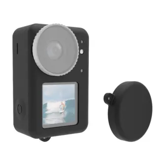 Silicone case Puluz for DJI Osmo Action 4/3 with lens cover (black) PU874B