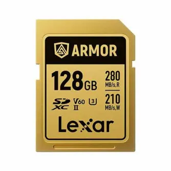 Lexar SDXC ARMOR Gold UHS-II U3, Stainless Steel, IP68 R280/W210 (V60) 128GB