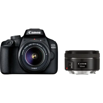 Canon EOS 4000D DSLR Camera with EF-S 18-55mm & 50mm Lens 9999292116571