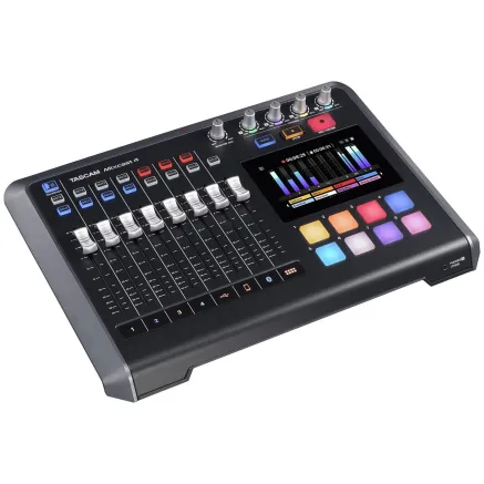 Tascam Mixcast 4 Audio Mixer with 4-Pad Touchscreen
