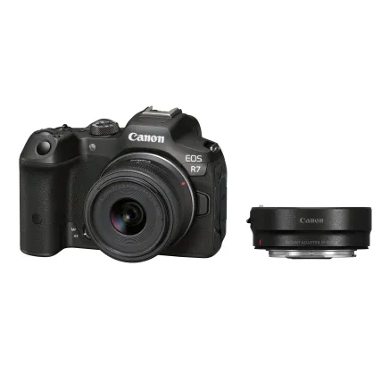 Canon EOS R7 Mirrorless Camera with RF-S 18-45mm Lens + EF-EOS-R adapter
