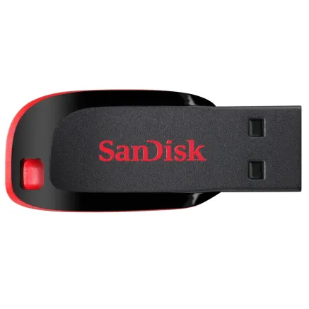 SanDisk Cruzer Blade 64GB USB Flash Drive Black/Red