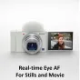 New products - Sony ZV-1 Compact Vlogging Camera (White) - 20.1MP, 4K DCZV1/W - quick order from manufacturer