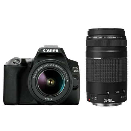 Canon EOS 250D DSLR Camera with EF-S 18-55mm & 75-300mm 3454C016