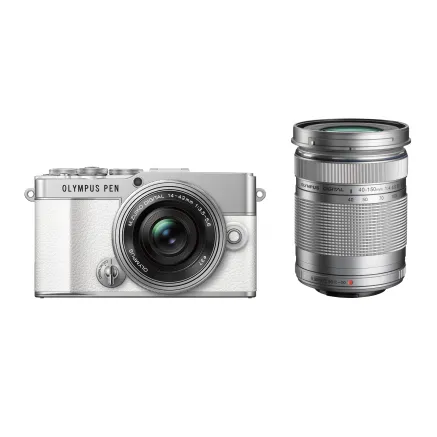Olympus PEN E-P7 Camera Kit with 14-42mm & 40-150mm Lenses V205110WE000+V314050SE000+V315030SE000