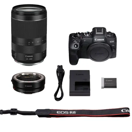 Canon EOS R8 Camera Kit with RF 24-240mm Lens and Adapter 5803C002