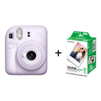 Discontinued - Fujifilm Instax Mini 12 Instant Camera Lavender Purple + 20 Films