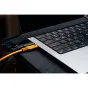 TetherPro Optima 10Gbps USB-C, 9.3m, Straight to Right, Orange Boost