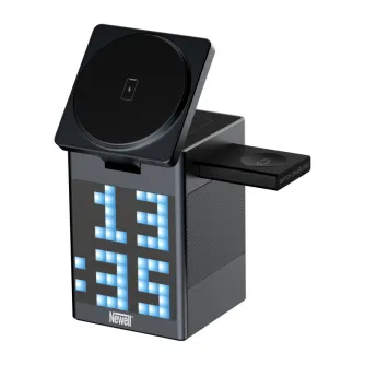 Newell induOne MagPlay MagSafe Charger With Speaker and Display for 3 Mobile Devices