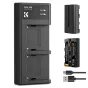 Camera Batteries - K&F Concept K&F NP-F550 Digital Camera Dual Battery with Dual Channel Charger, Two batteries + charger + Type C KF28.0046 - quick order from manufacturer