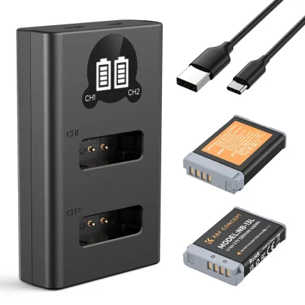K&F Concept K&F NB-13L Digital Camera Dual Battery with Dual Channel Charger, for Canon KF28.0043