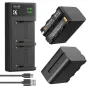 Camera Batteries - K&F Concept K&F NP-F970 Digital Camera Dual Battery with Dual Channel Charger, Two batteries + charger + Type C KF28.0047 - quick order from manufacturer