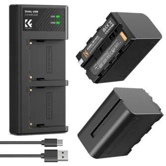 Camera Batteries - K&F Concept K&F NP-F970 Digital Camera Dual Battery with Dual Channel Charger, Two batteries + charger + Type C KF28.0047 - quick order from manufacturer