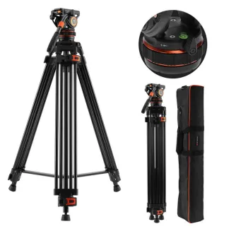 Tripod Heads - K&F Concept K&F Professional Video Tripod Head VA3+BV10 KF09.147 - quick order from manufacturer