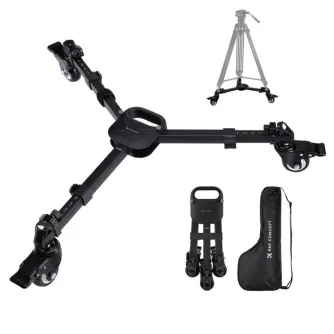 Tripod Accessories - K&F Concept K&F Photography Tripod Dolly, Heavy Duty with 3 Rubber Wheels 44lbs Capacity Tripod Wheels. KF31.118 - quick order from manufacturer