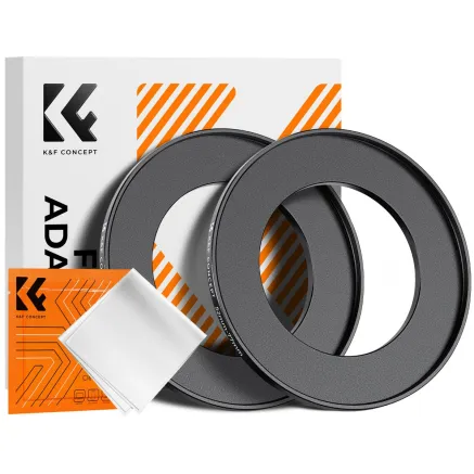 K&F Concept K&F Step Up Filter Ring 52-77mm*2pcs,+Vacuum Cleaning Cloth*1 KF05.346