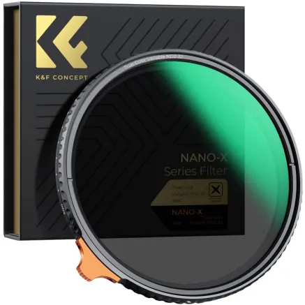 K&F Concept K&F 52MM Variable ND Filter True Color ND2-ND32 with 28 Layers of Anti-reflection Green Film Waterpr KF01.2154