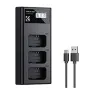 Chargers for Camera Batteries - K&F Concept Sony NP-FW50 3-pack Camera Charger with LCD Display/With Micro USB and Type-C cable KF28.0060 - quick order from manufacturer
