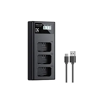 Chargers for Camera Batteries - K&F Concept Sony NP-FW50 3-pack Camera Charger with LCD Display/With Micro USB and Type-C cable KF28.0060 - quick order from manufacturer