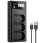 Chargers for Camera Batteries - K&F Concept Sony NP-FZ100 3-pack Camera Charger with LCD Display/With Micro USB and Type-C cable KF28.0061 - quick order from manufacturer